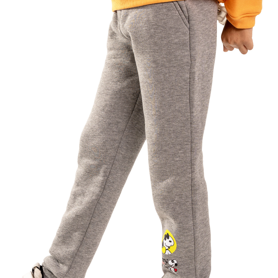 Grey Melton fleece pant