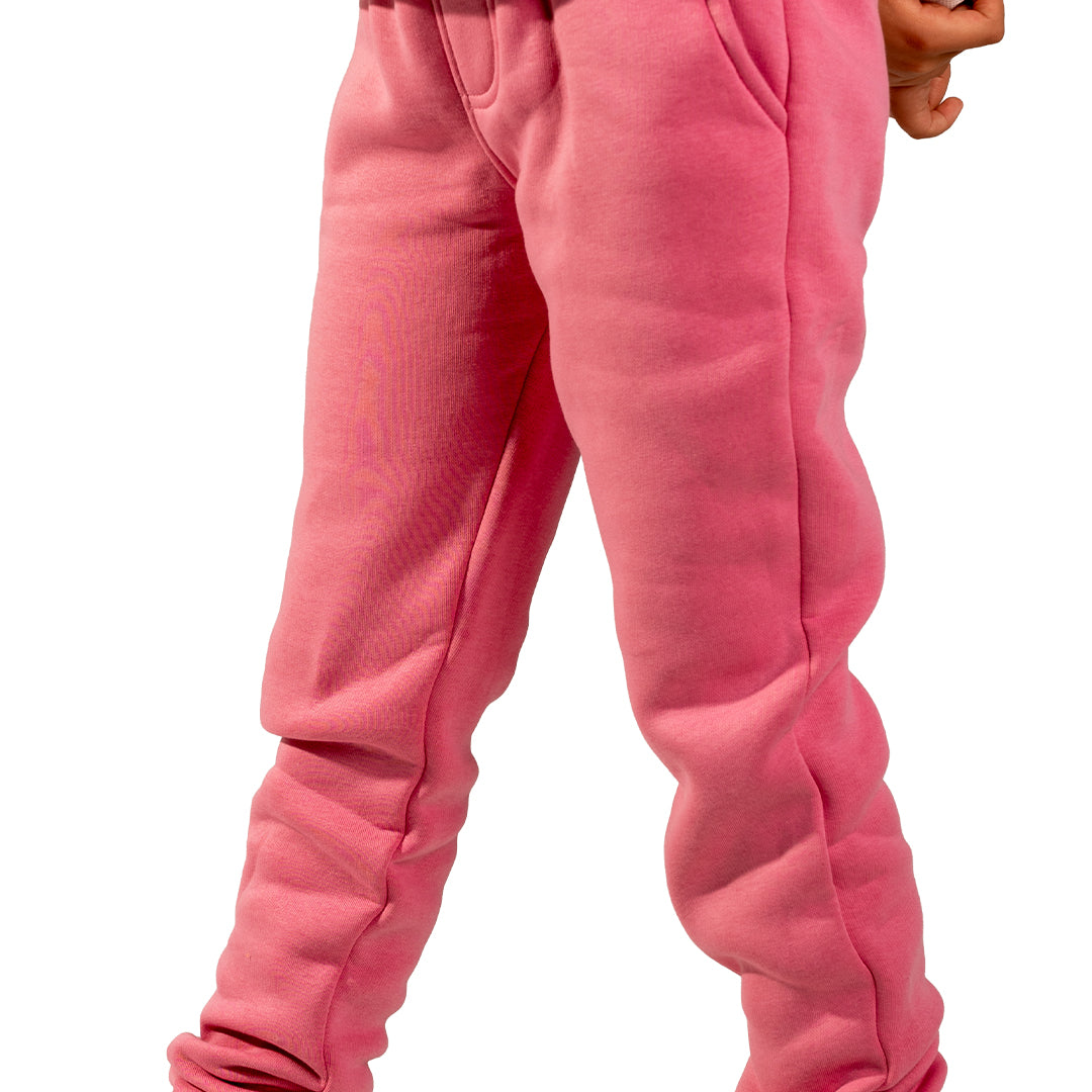 Pink melton fleece pant