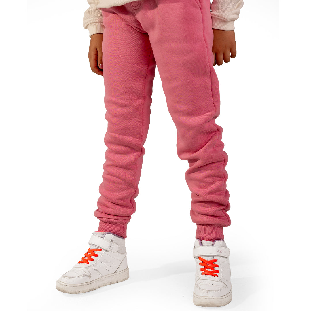 Pink melton fleece pant
