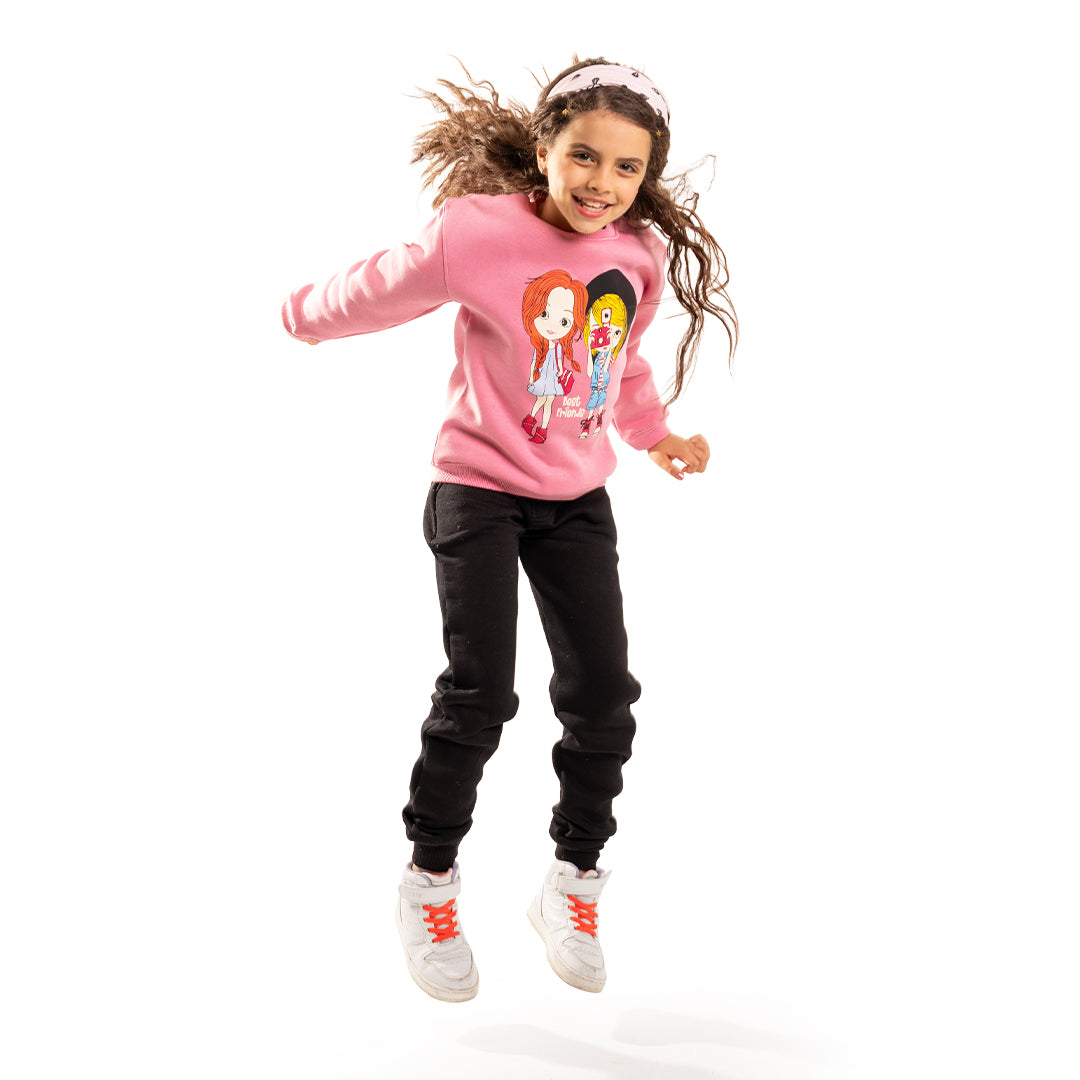 Pink Sweatshirt with “Friends girls ” Print 💗💕