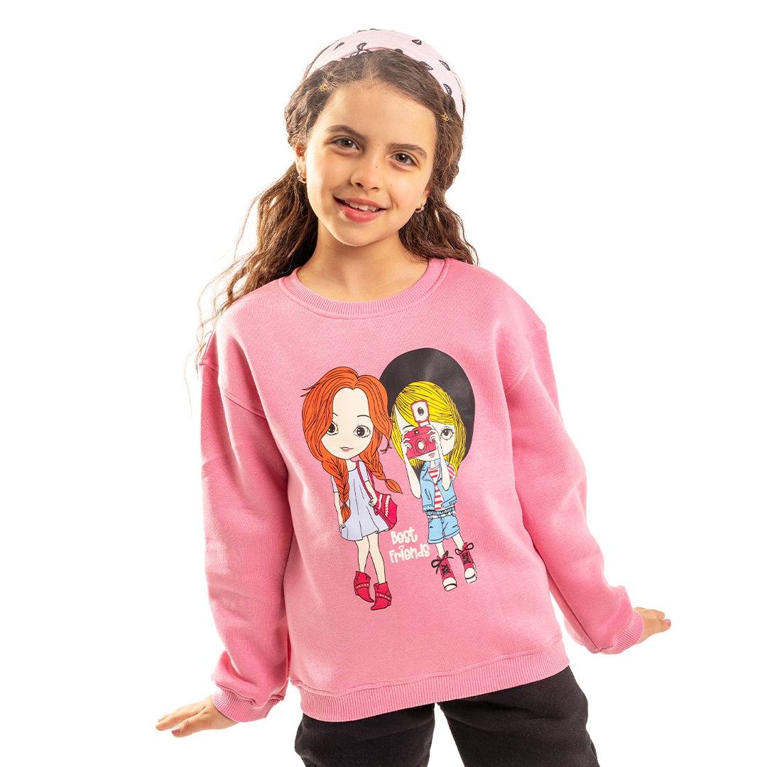 Pink Sweatshirt with “Friends girls ” Print 💗💕