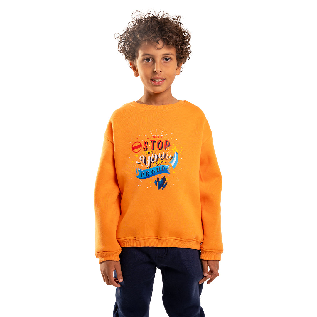 Orange Sweatshirt with "Don't stop" Print 🧡💪