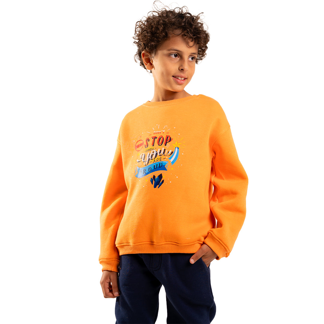 Orange Sweatshirt with "Don't stop" Print 🧡💪
