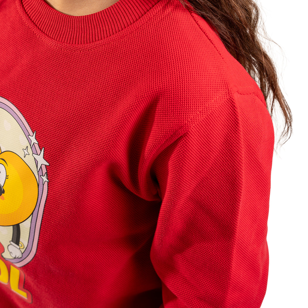 RED Sweatshirt with “ Stay cool ” Print 💗😎