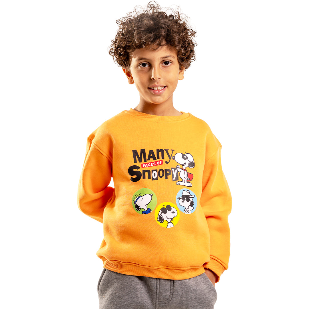 Orange Sweatshirt with "Snoopy faces" Print 😎🧡